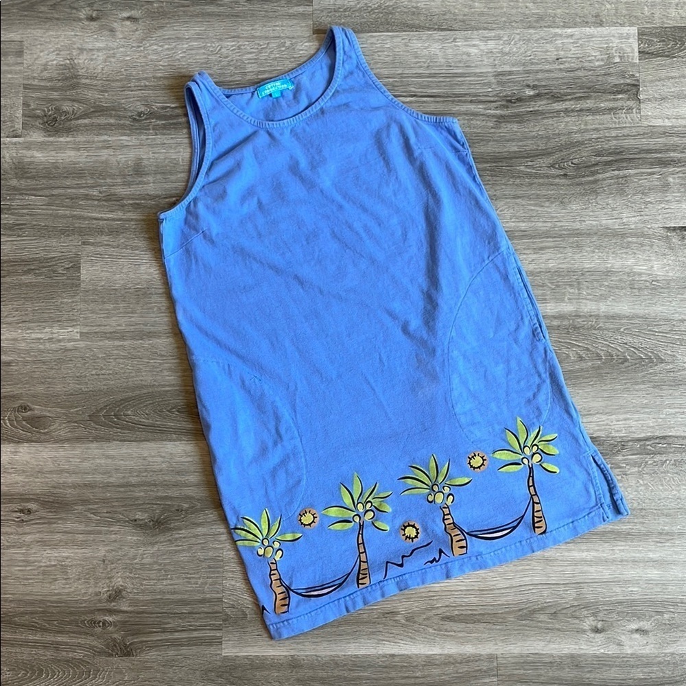 Cotton Connection tropical palm tree print summer dress